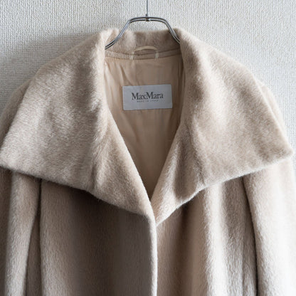 MAX MARA Alpaca Virgin Wool Belted Wrap Coat Size XS