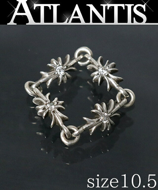 CHROME HEARTS Tiny E CH Plus Diamond Ring Size US 5.5
