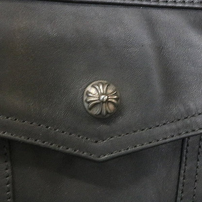 CHROME HEARTS WHIPLASH Horsehide Leather Jacket Black Size M