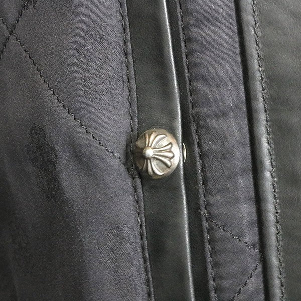 CHROME HEARTS WHIPLASH Horsehide Leather Jacket Black Size M