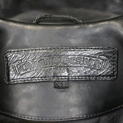 CHROME HEARTS WHIPLASH Horsehide Leather Jacket Black Size M