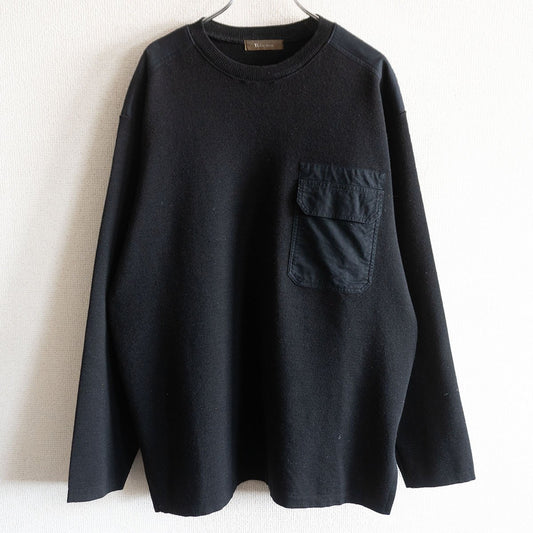 Y's for Men Military Knit Sweater Black Size L