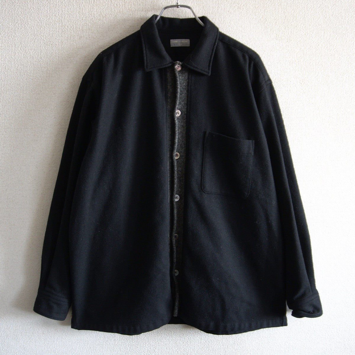 Comme des Garcons 96 90s Boxy Paneled Shirt Black Size XXL