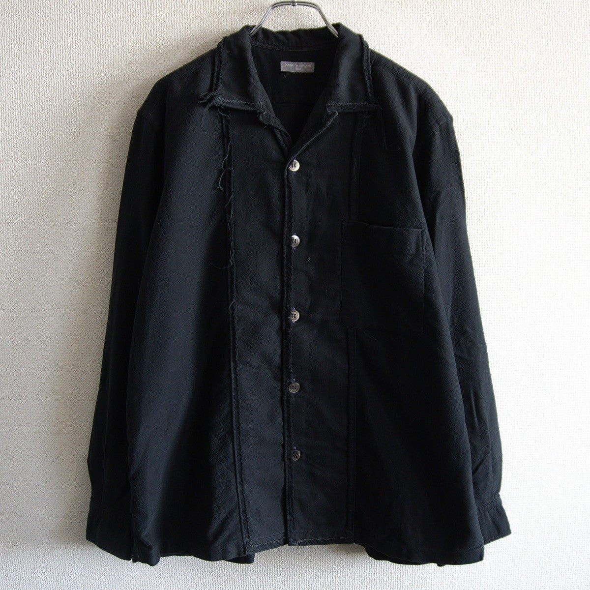 Comme des Garcons 01 Boxy Open Collar Shirt Black Size L