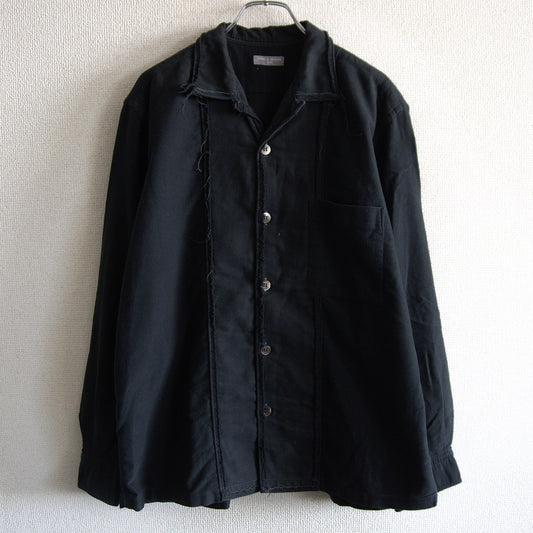 Comme des Garcons 01 Boxy Open Collar Shirt Black Size L