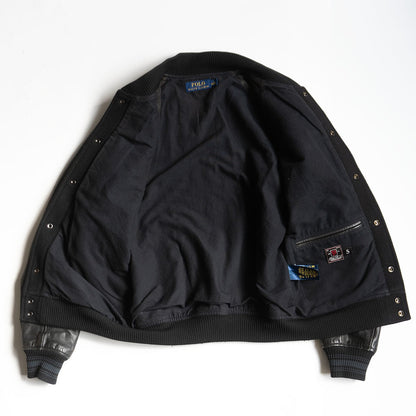 POLO RALPH LAUREN Leather Sleeve Varsity Jacket Size S