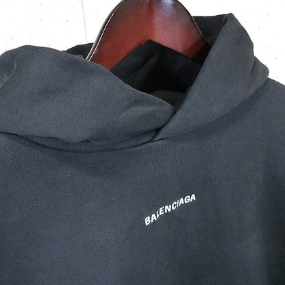 BALENCIAGA 25AW Logo Cotton Hoodie Black Size L