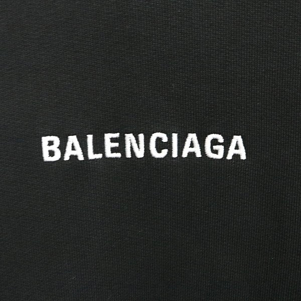 BALENCIAGA 25AW Logo Cotton Hoodie Black Size L