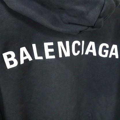 BALENCIAGA 25AW Logo Cotton Hoodie Black Size L