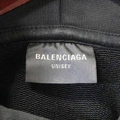 BALENCIAGA 25AW Logo Cotton Hoodie Black Size L