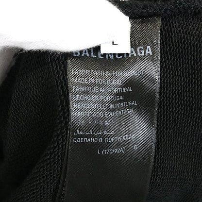 BALENCIAGA 25AW Logo Cotton Hoodie Black Size L