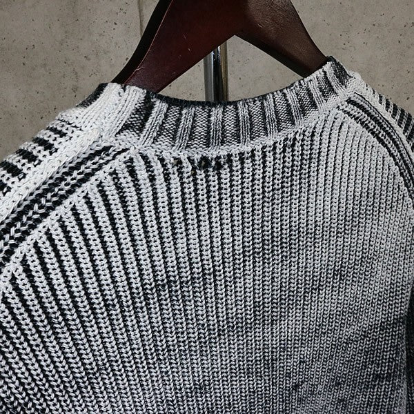 Acne Studios 25AW Cotton Knit Sweater White/Black Size S