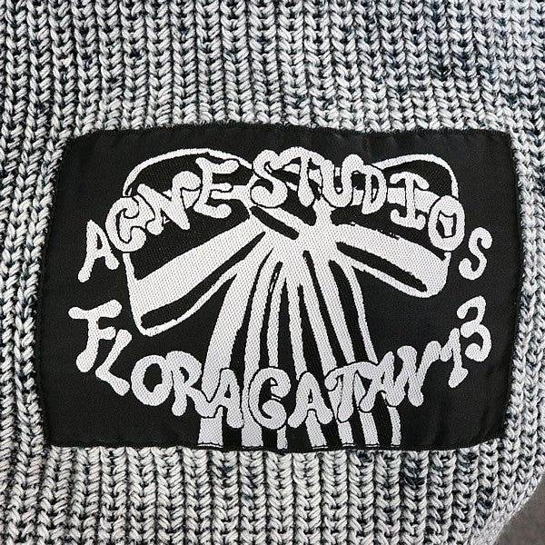 Acne Studios 25AW Cotton Knit Sweater White/Black Size S