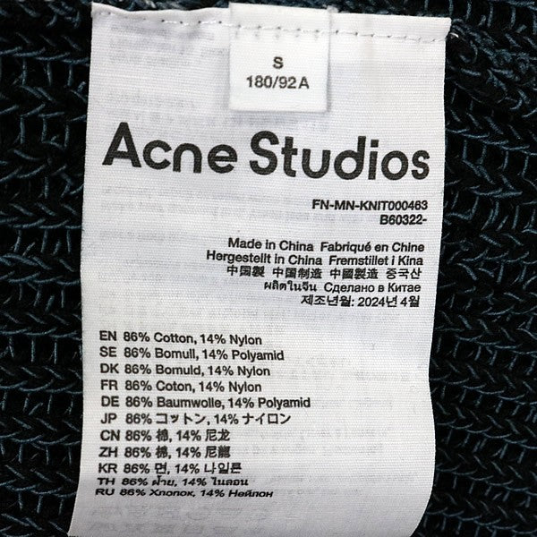 Acne Studios 25AW Cotton Knit Sweater White/Black Size S