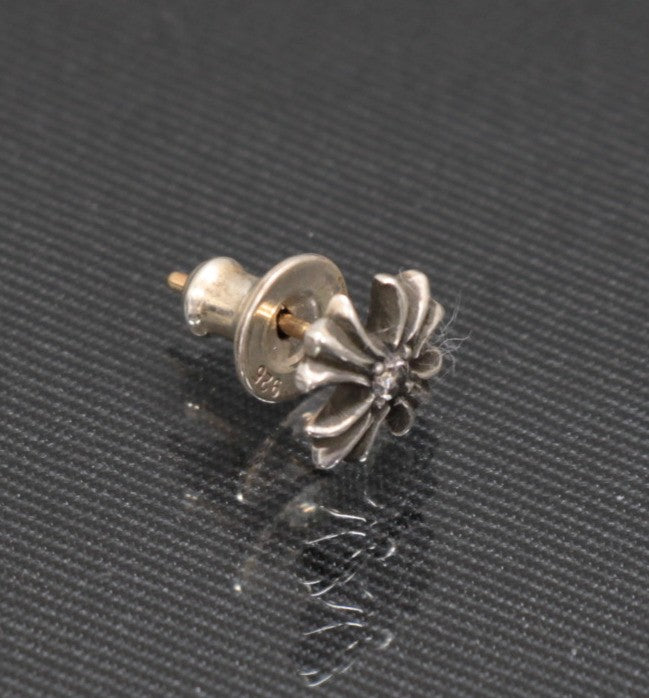 CHROME HEARTS CH Plus 1P Diamond Stud Earring Size ONE SIZE