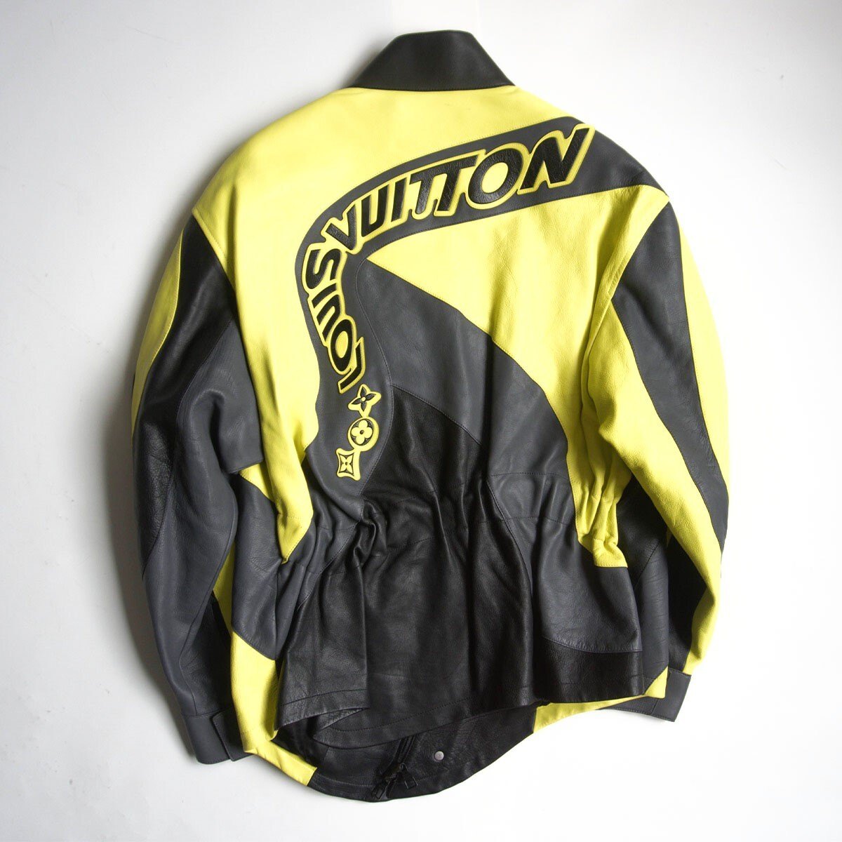 Louis Vuitton Leather Motorcycle Jacket Size 48