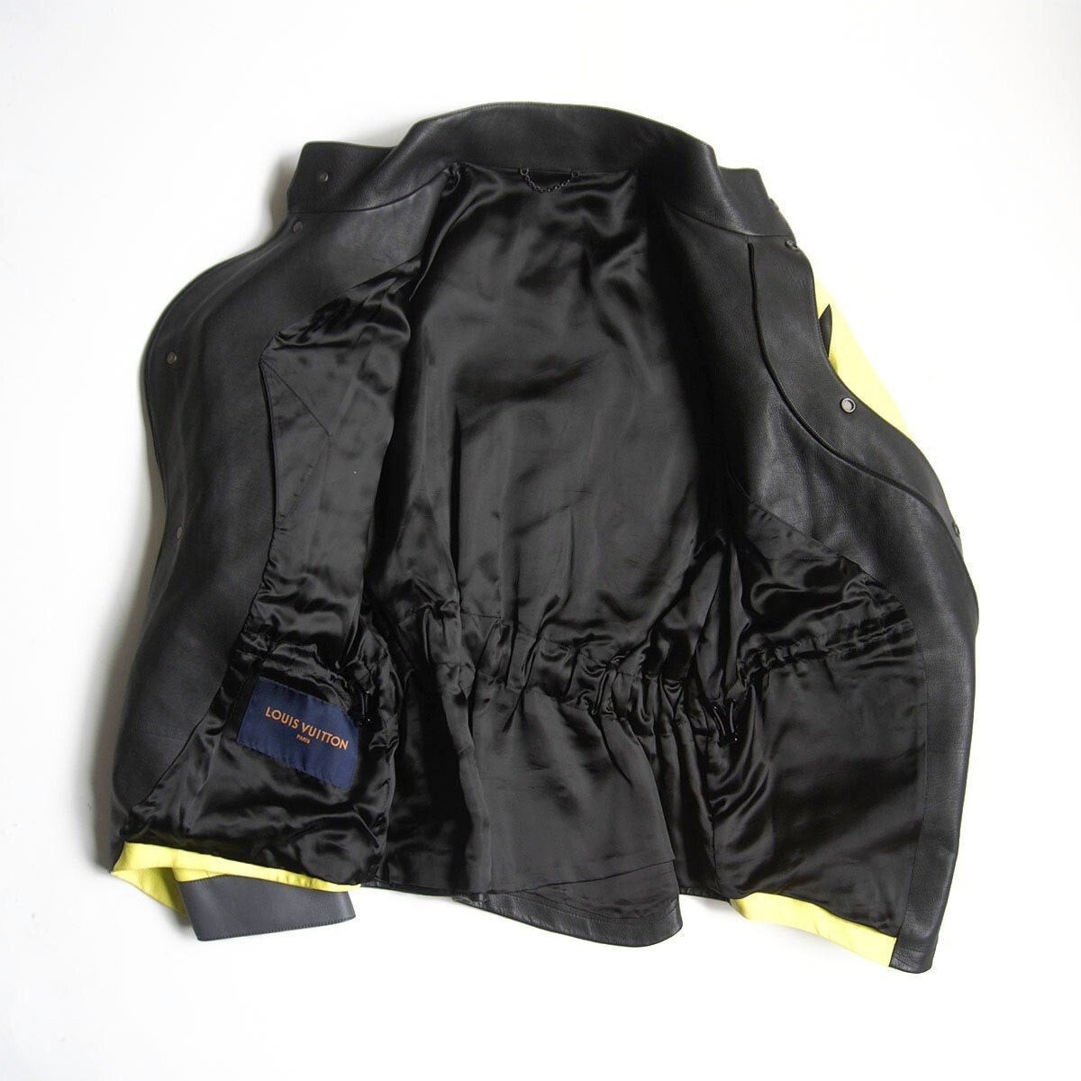 Louis Vuitton Leather Motorcycle Jacket Size 48