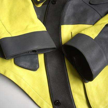 Louis Vuitton Leather Motorcycle Jacket Size 48