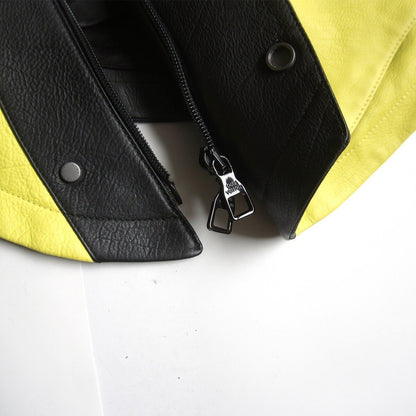 Louis Vuitton Leather Motorcycle Jacket Size 48