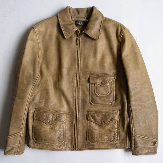 RRL Vintage Processed Cow Leather Sport Jacket Size L