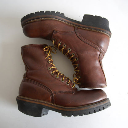 REDWING 90s PT91 4418 Logger Boots Made in USA Size 8E