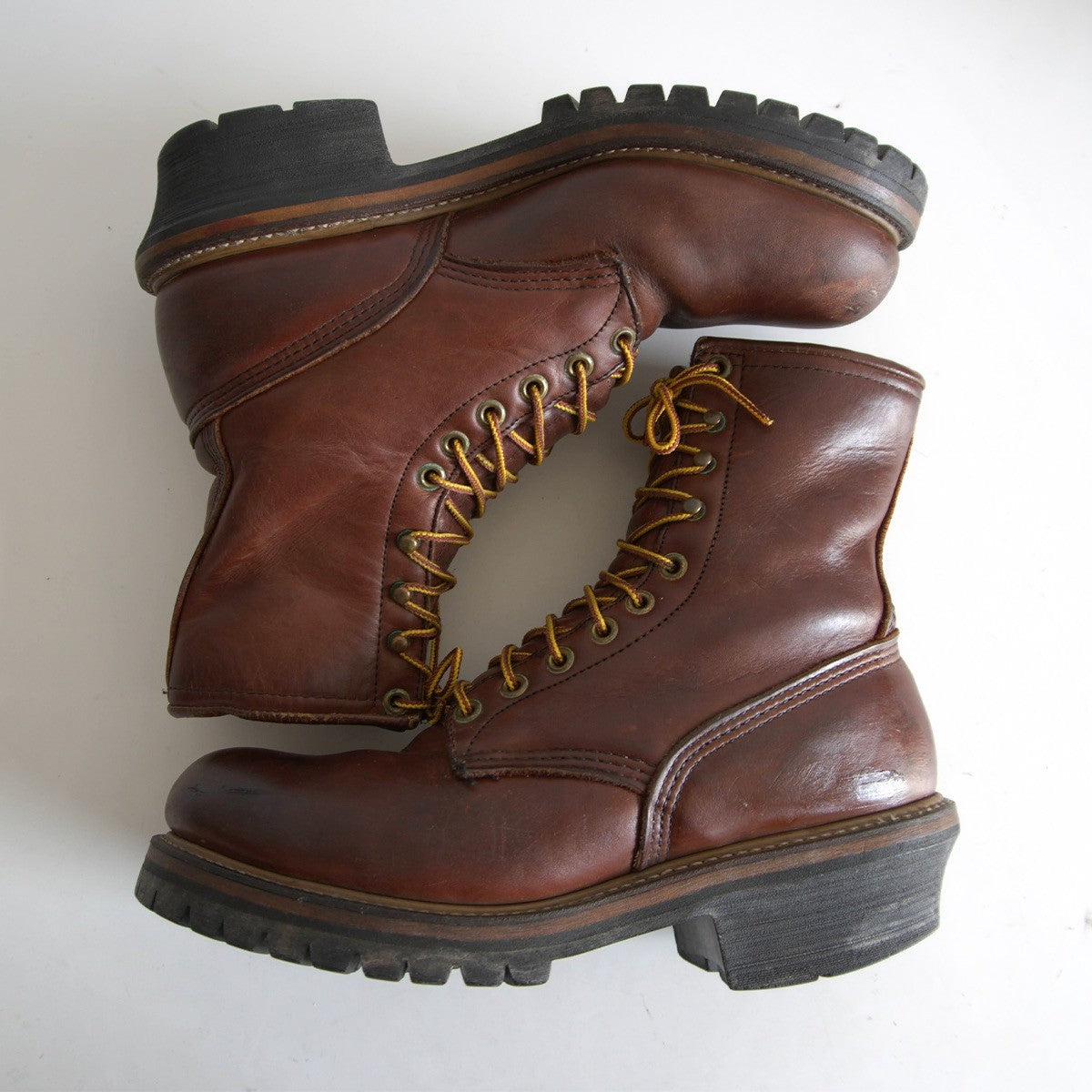 REDWING 90s PT91 4418 Logger Boots Made in USA Size 8E