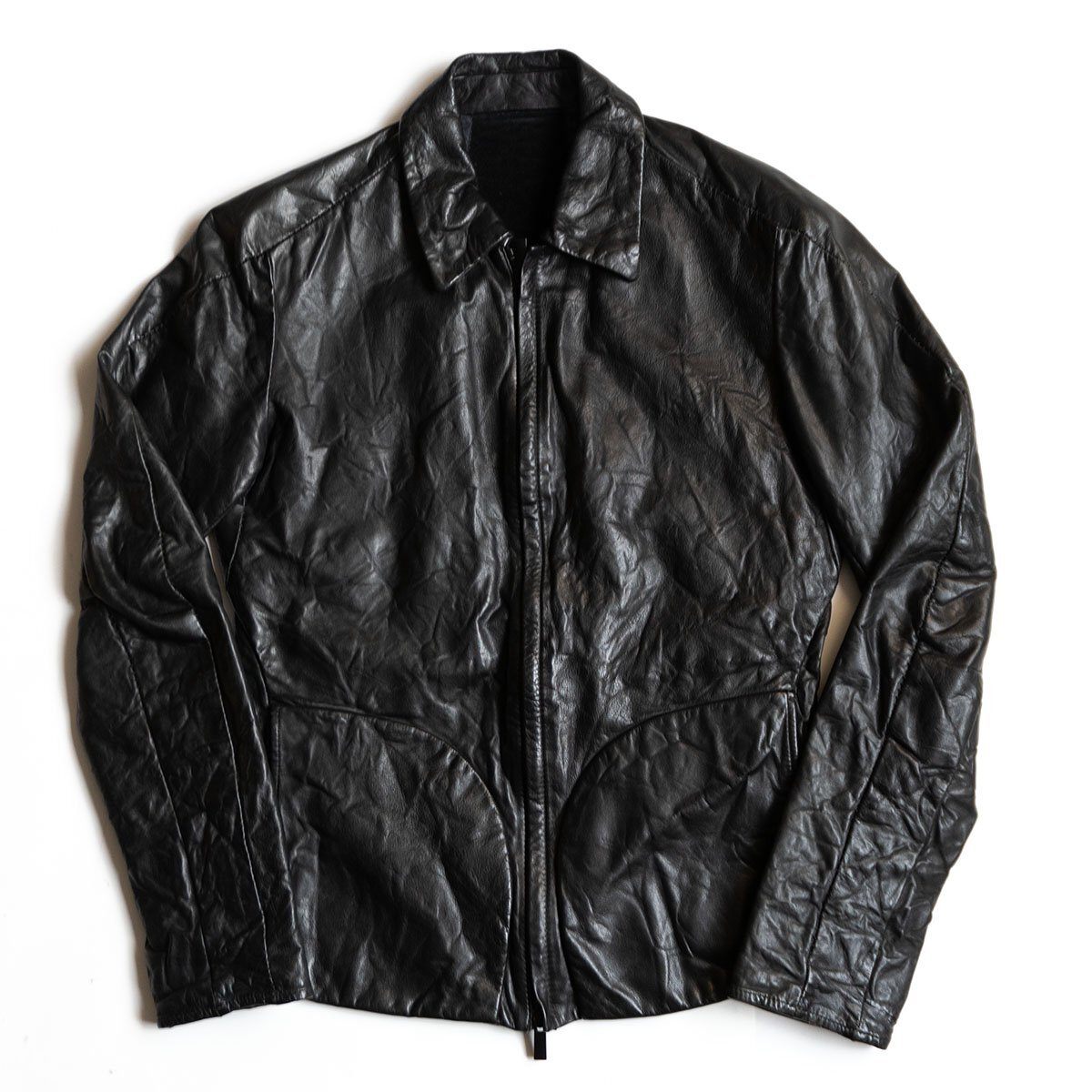 Layer-0 Leather jacket Black Size 46