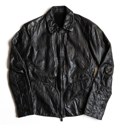 Layer-0 Leather jacket Black Size 46