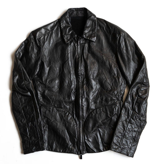 Layer-0 Leather jacket Black Size 46