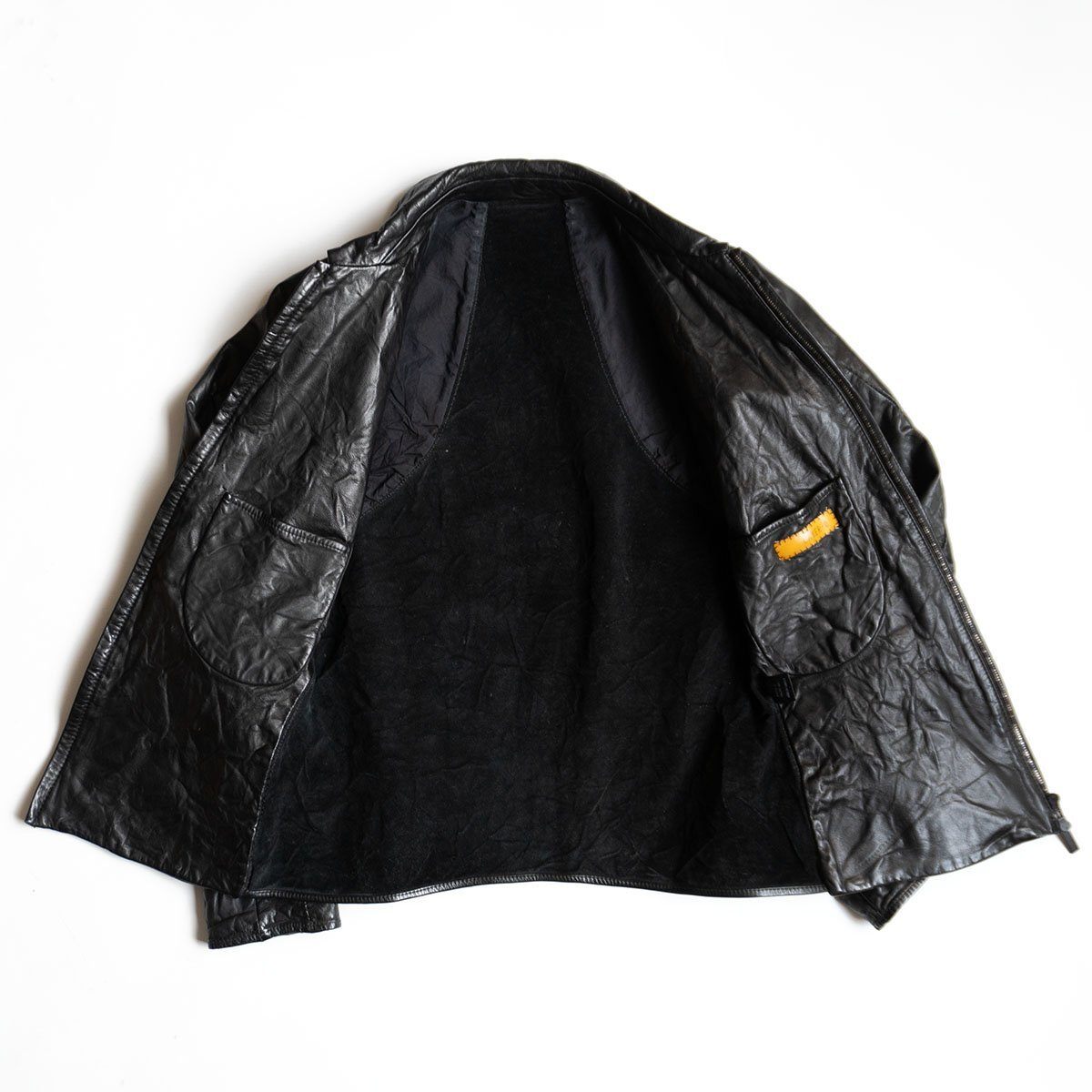 Layer-0 Leather jacket Black Size 46