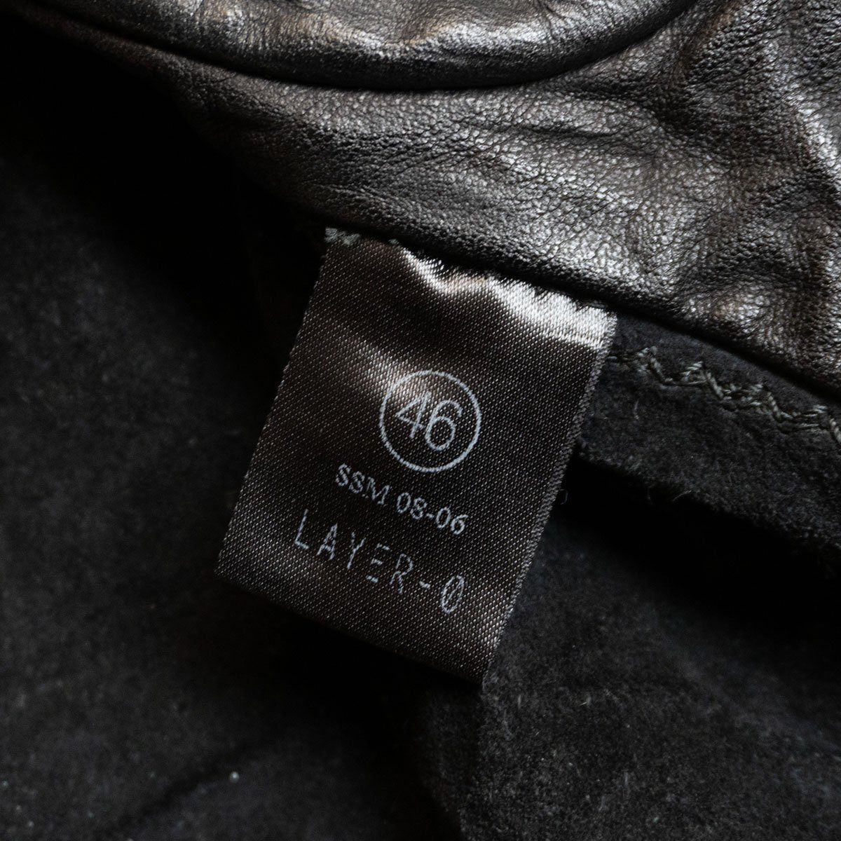 Layer-0 Leather jacket Black Size 46