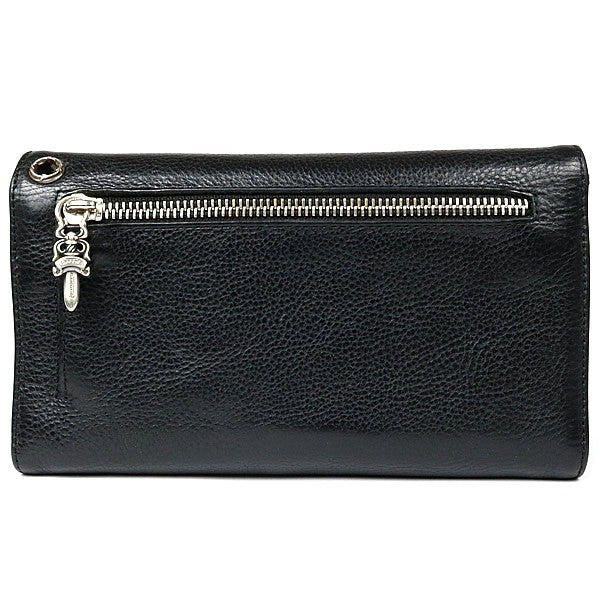 CHROME HEARTS Wave Wallet Cross Button Leather Size ONE SIZE