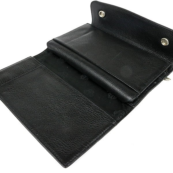 CHROME HEARTS Wave Wallet Cross Button Leather Size ONE SIZE