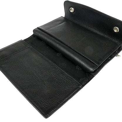 CHROME HEARTS Wave Wallet Cross Button Leather Size ONE SIZE