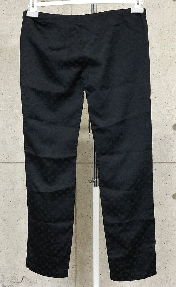 CHROME HEARTS All Over Print Silk Pants Black Size S