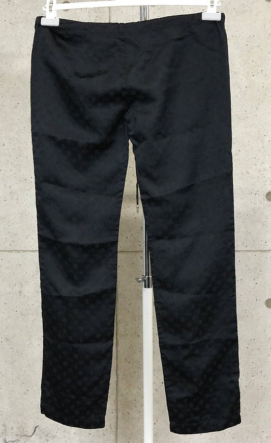 CHROME HEARTS All Over Print Silk Pants Black Size S