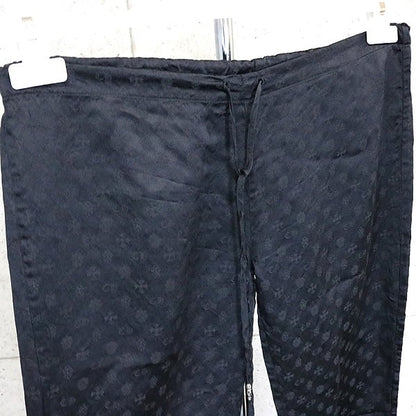 CHROME HEARTS All Over Print Silk Pants Black Size S