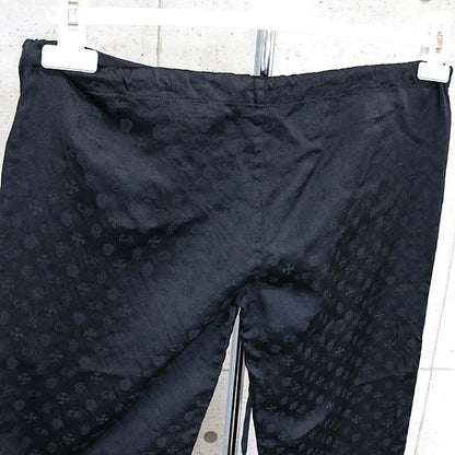 CHROME HEARTS All Over Print Silk Pants Black Size S