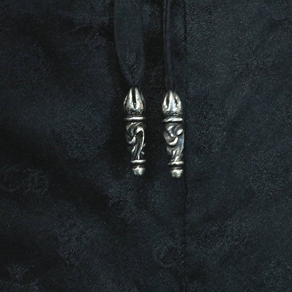 CHROME HEARTS All Over Print Silk Pants Black Size S
