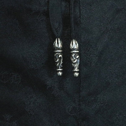 CHROME HEARTS All Over Print Silk Pants Black Size S