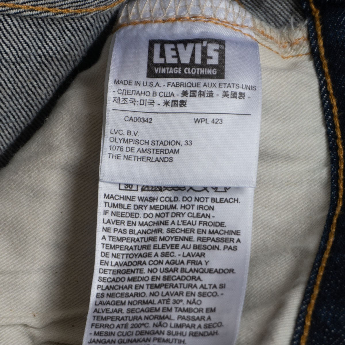 Levi's Vintage Clothing x wsm 501XX Jeans Denim Pants Size 32×34
