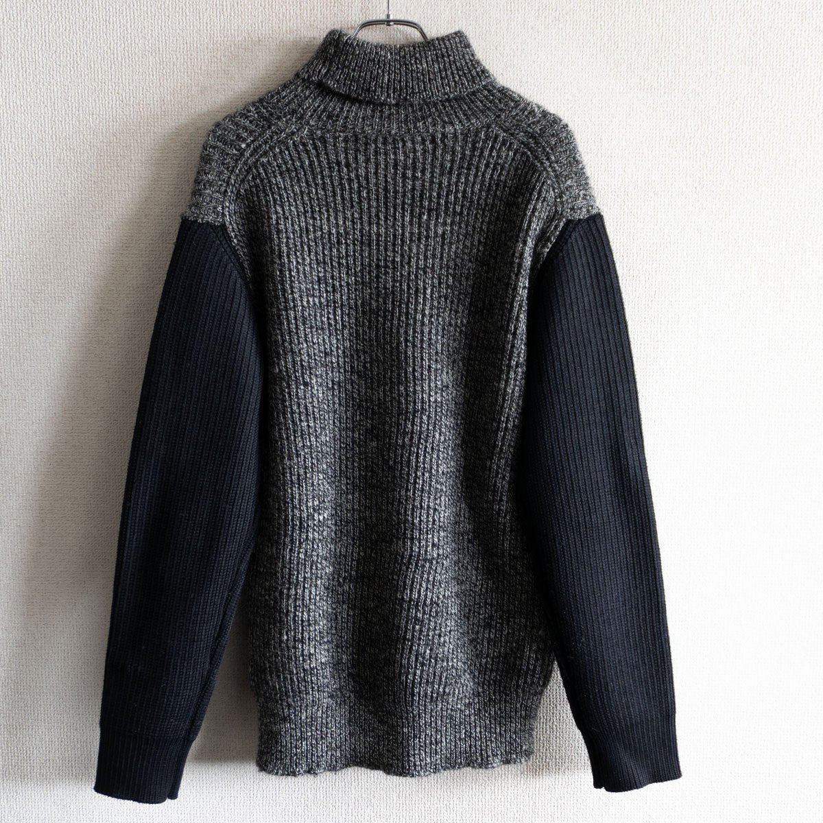 Comme des Garcons Junya Watanabe Paneled Sleeve Turtleneck Knit Sweater Size S
