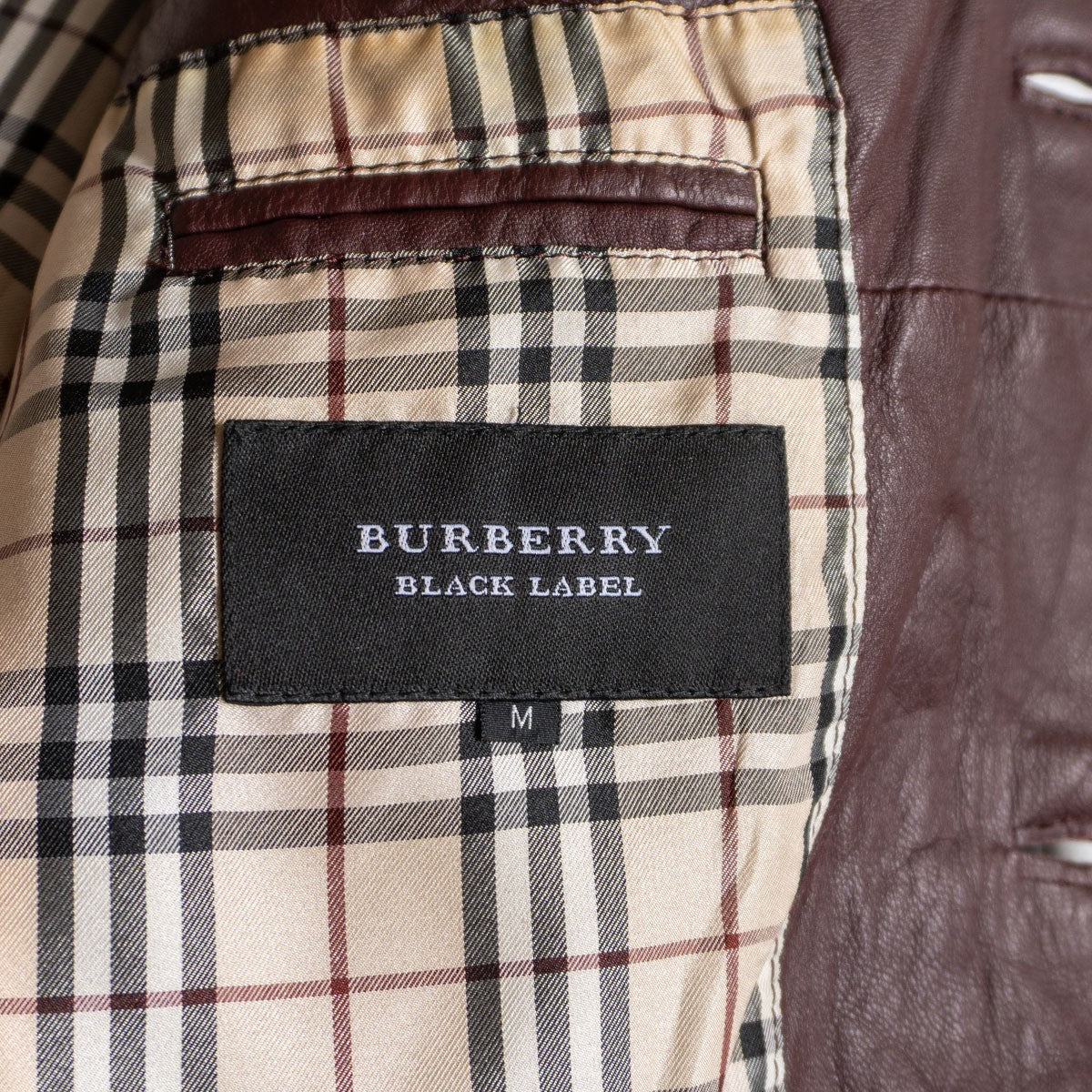 BURBERRY BLACK LABEL Leather Tailored Jacket Size M