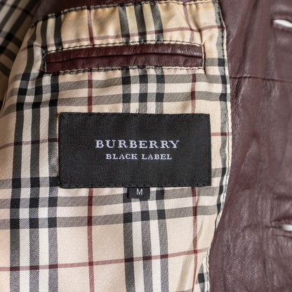 BURBERRY BLACK LABEL Leather Tailored Jacket Size M