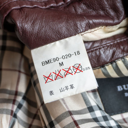 BURBERRY BLACK LABEL Leather Tailored Jacket Size M