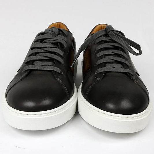 MAGNANNI Leather Low-Top Sneakers Black Size 7