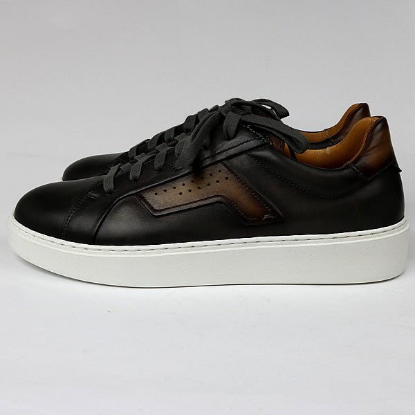 MAGNANNI Leather Low-Top Sneakers Black Size 7