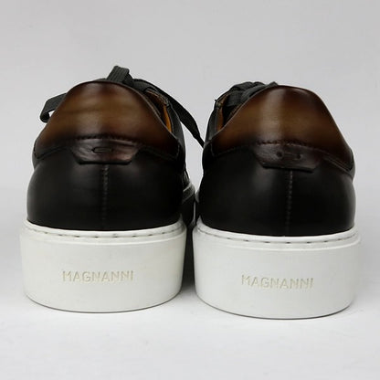 MAGNANNI Leather Low-Top Sneakers Black Size 7