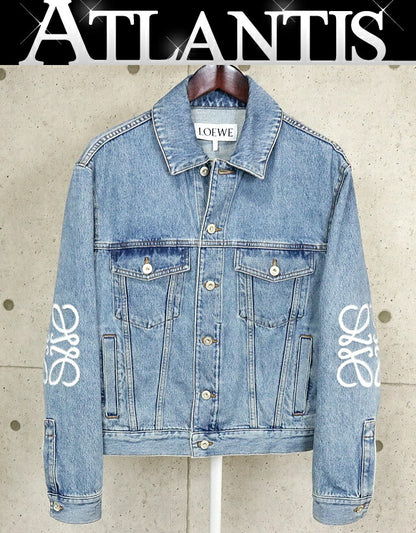 LOEWE Anagram Denim Jacket Light Blue Size 42