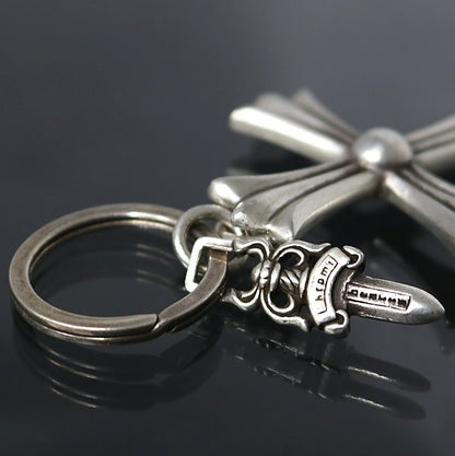 CHROME HEARTS Large Cross Split Dagger Keyring Size ONE SIZE